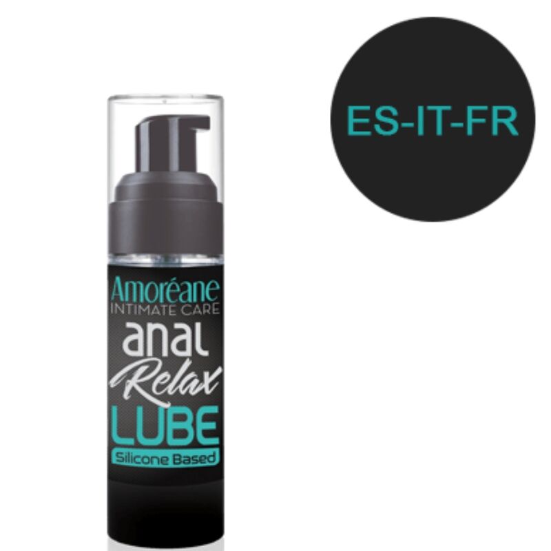 AMOREANE - LUBRIFICANTE ANALE A BASE SILICONE 30 ML ES/IT/FR - AMOREANE | Lingerie Harness Boutique
