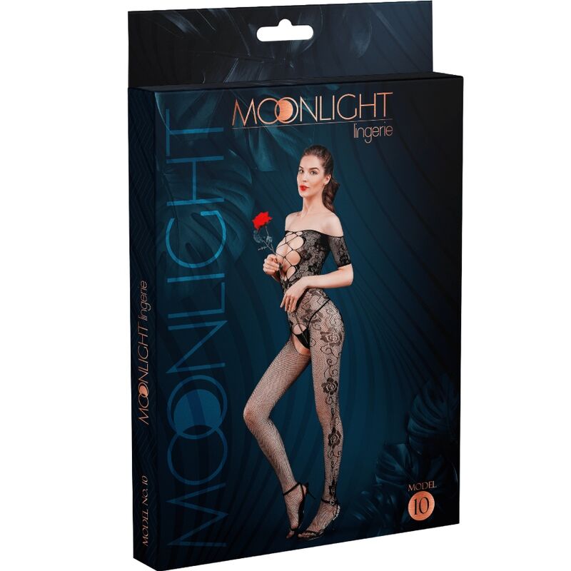 MOONLIGHT - MODELLO 10 BODYSTOCKING NERO TAGLIA UNICA - MOONLIGHT | Lingerie Harness Boutique