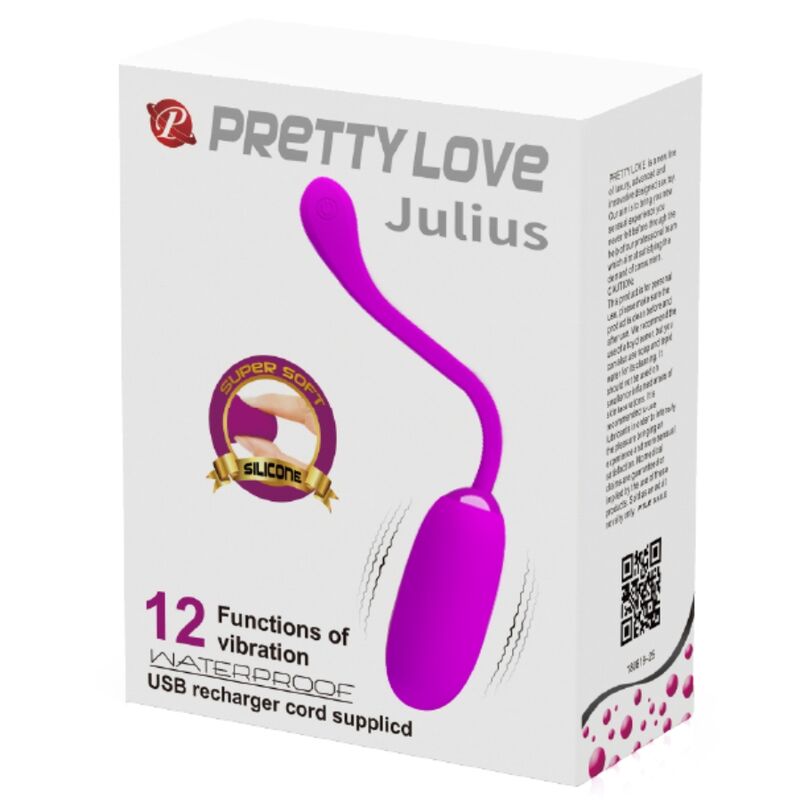 PRETTY LOVE - UOVO VIBRANTE JULIUS IMPERMEABILE-RICARICABILE VIOLA - PRETTY LOVE SMART | Lingerie Harness Boutique