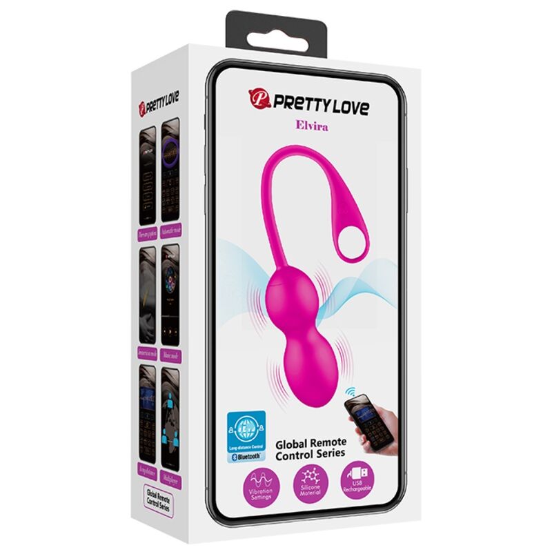 PRETTY LOVE - SFERE VIBRANTI RICARICABILI ELVIRA ROSA - PRETTY LOVE SMART | Lingerie Harness Boutique