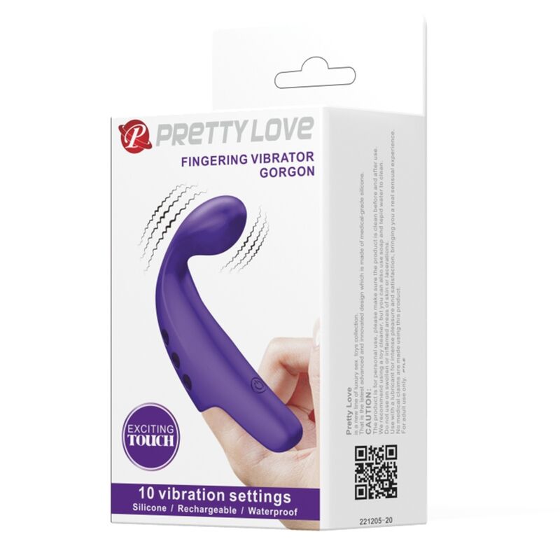 PRETTY LOVE - VIBRATORE DA DITA RICARICABILE GORGON VIOLA - PRETTY LOVE SMART | Lingerie Harness Boutique
