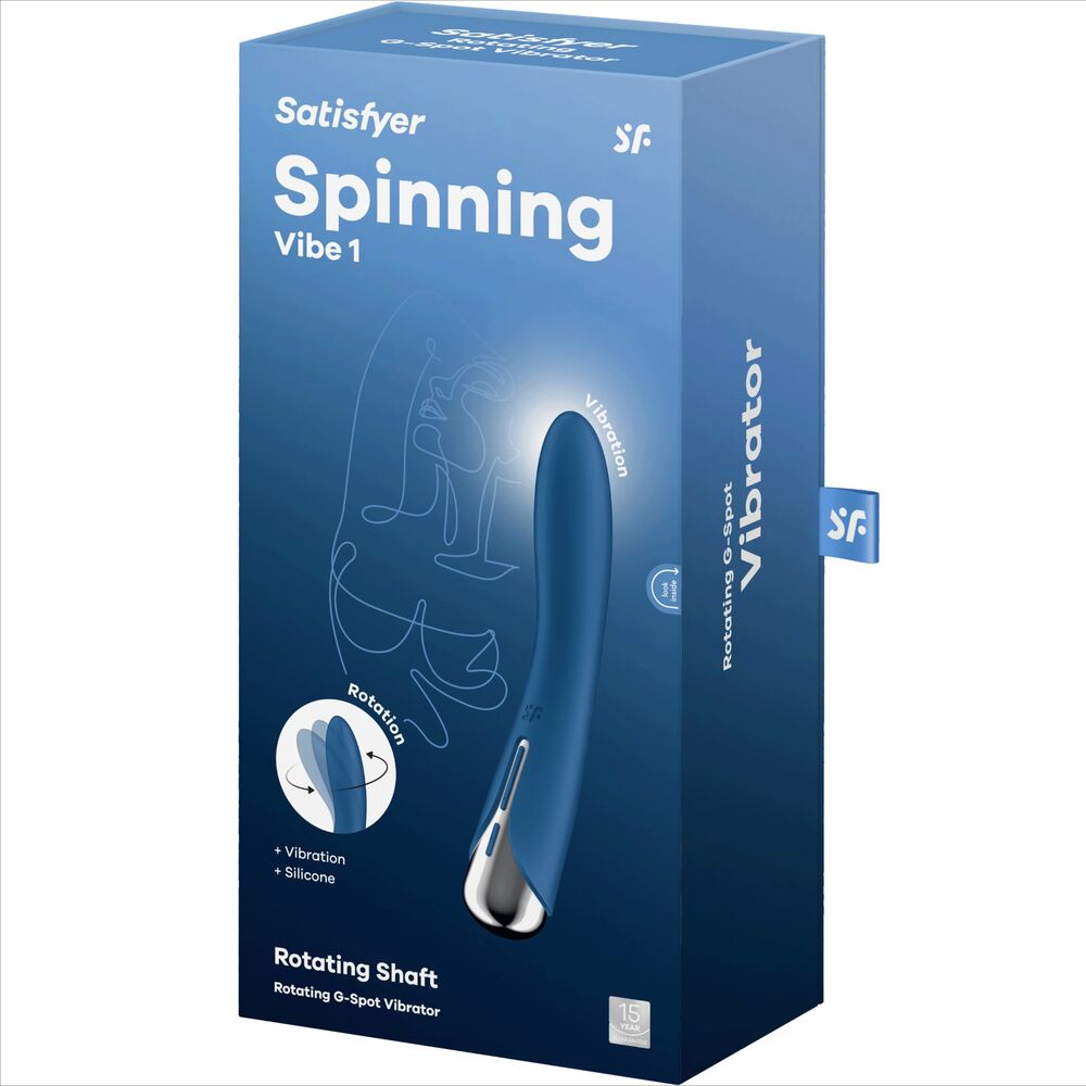 SATISFYER - VIBRATORE ROTATORE SPINNING VIBE 1 G-SPOT BLU - SATISFYER VIBRATOR | Lingerie Harness Boutique