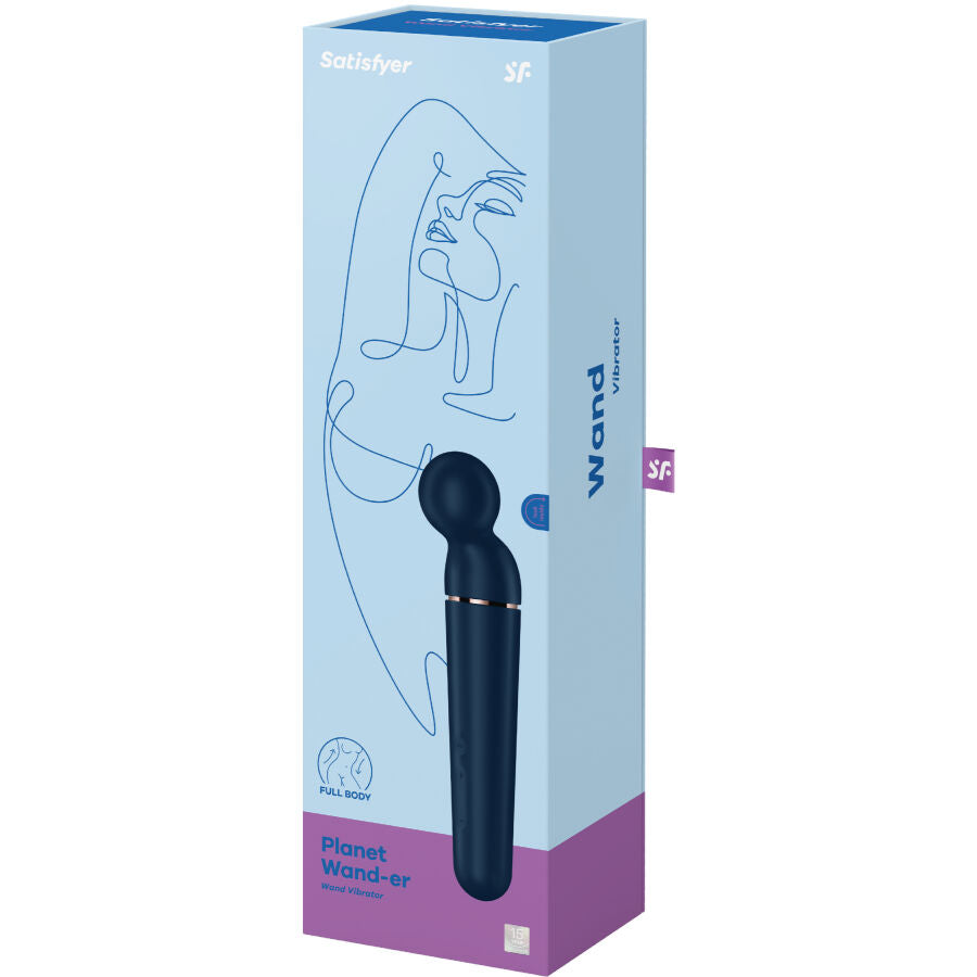 SATISFYER - MASSAGGIATORE VIBRATORE PLANET WAND-ER BLU - SATISFYER WAND | Lingerie Harness Boutique