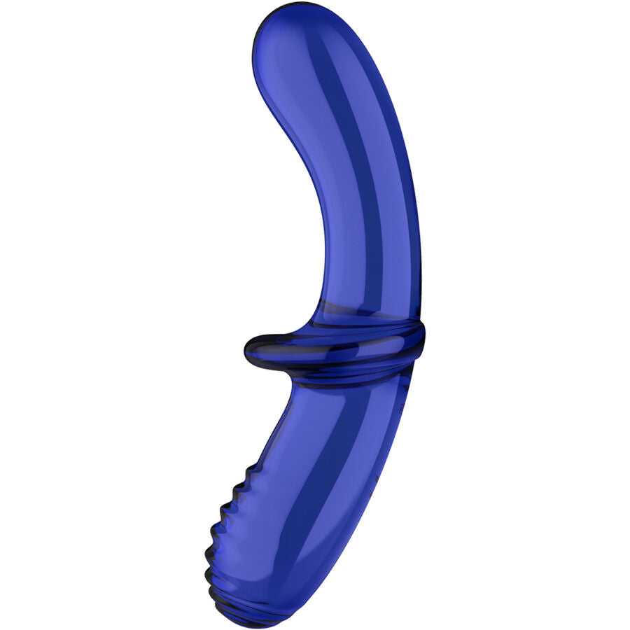 SATISFYER - DILDO DOPPIO CRISTALLO BLU - SATISFYER CRYSTAL | Lingerie Harness Boutique