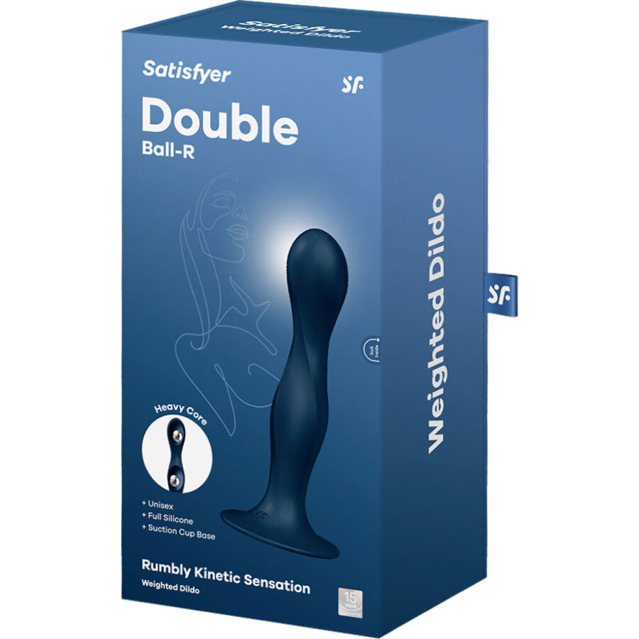 SATISFYER - DILDO IN SILICONE DOPPIA SFERA BLU - SATISFYER PLUGS | Lingerie Harness Boutique