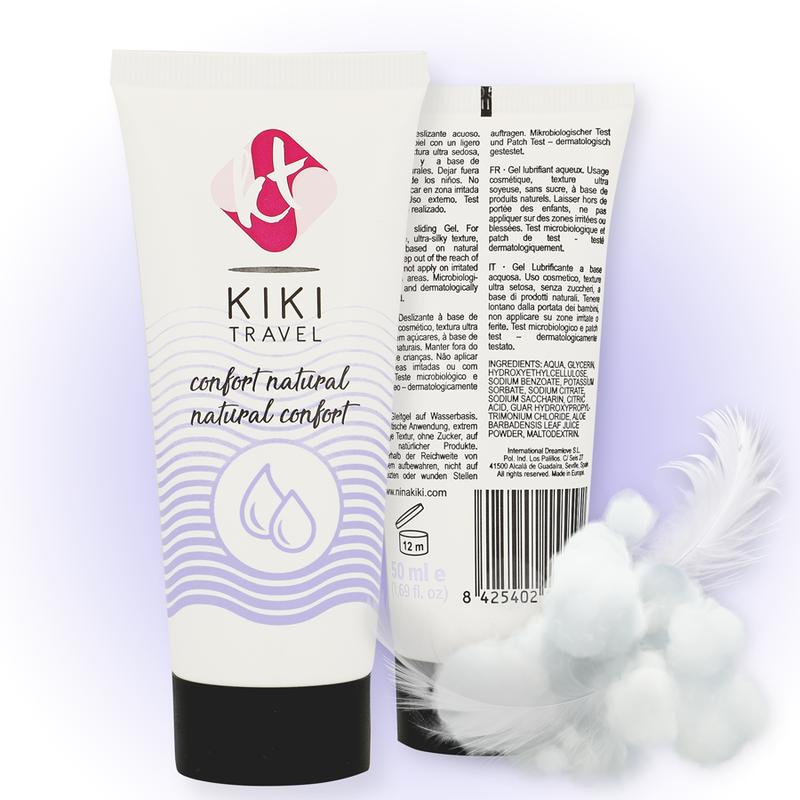 KIKÍ TRAVEL - CONFORT LUBRIFICANTE NATURALE 50 ML - KIKÍ TRAVEL | Lingerie Harness Boutique