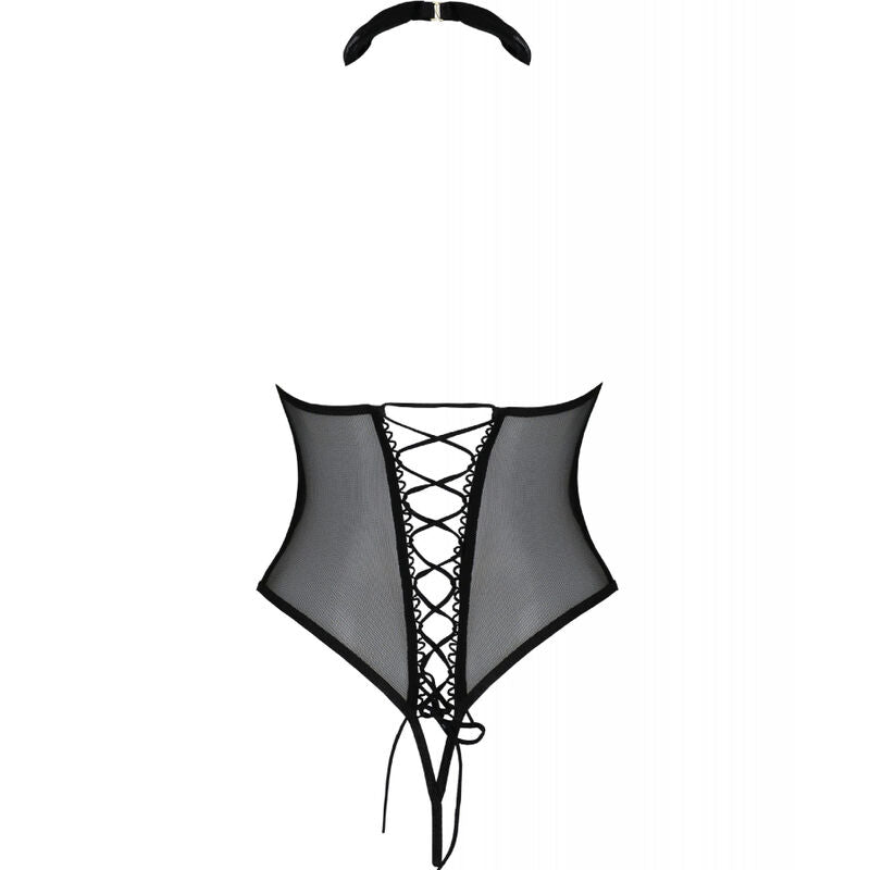 PASSION - TRISHA OPEN BODY NERO L/XL - PASSION WOMAN CHEMISE | Lingerie Harness Boutique