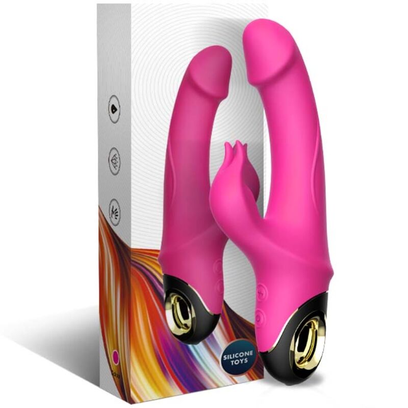 ARMONY - METEROR DILDO VIBRATORE RABBIT ROTATOR FUCSIA - ARMONY VIBRATORS | Lingerie Harness Boutique