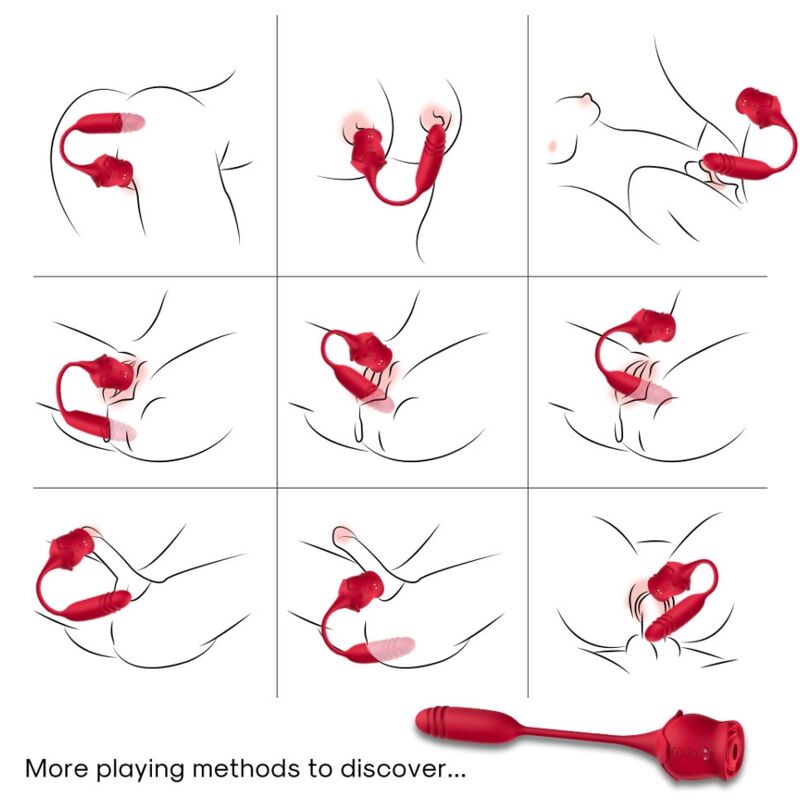 ARMONY - ROSEKNIGTH CHE LECCA IL CLITORITE VIBRANTE E IL VIBRATORE ROSSO - ARMONY STIMULATORS | Lingerie Harness Boutique