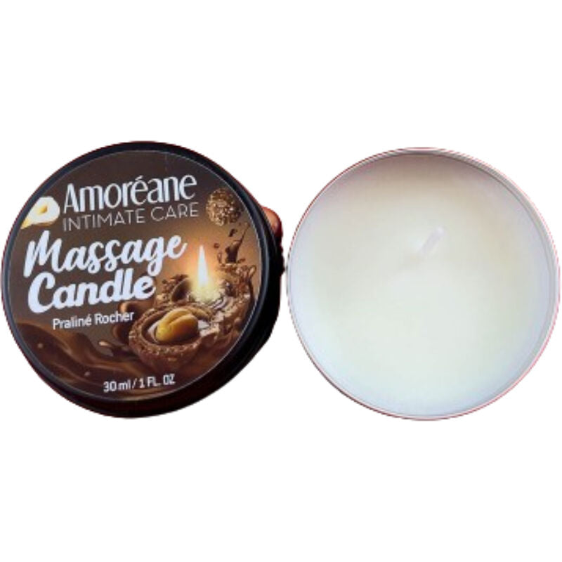 AMOREANE - CANDELA DA MASSAGGIO ROCHER PRALINE 30 ML - AMOREANE | Lingerie Harness Boutique