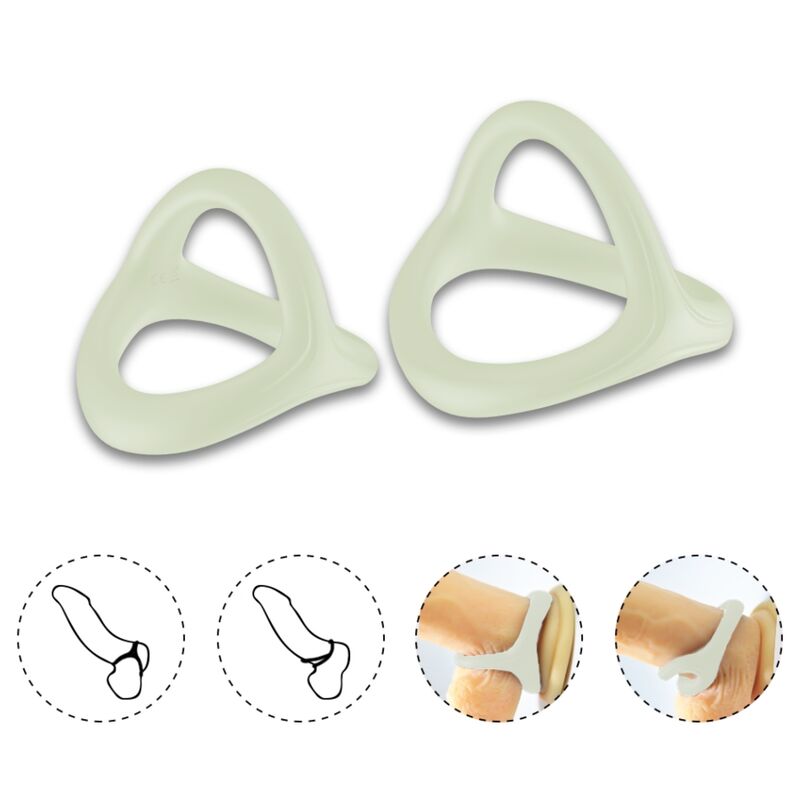 ARMONY - ANELLO TRESOR DOPPIO IN SILICONE LUMINOSO - ARMONY FOR HIM | Lingerie Harness Boutique