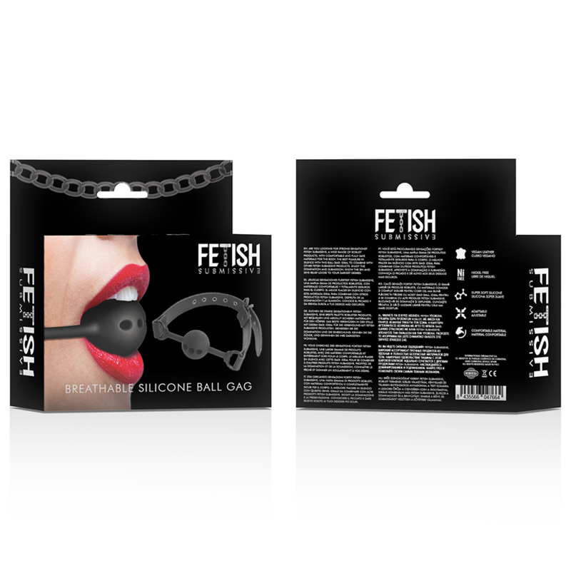 FETISH SUBMISSIVE BONDAGE - BALL GAG IN SILICONE TRASPIRANTE - FETISH SUBMISSIVE BONDAGE | Lingerie Harness Boutique