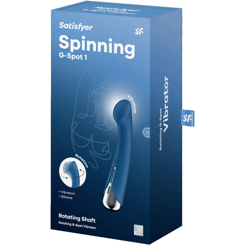 SATISFYER - SPINNING G-SPORT 1 VIBRATORE ROTATORE BLU - SATISFYER VIBRATOR | Lingerie Harness Boutique