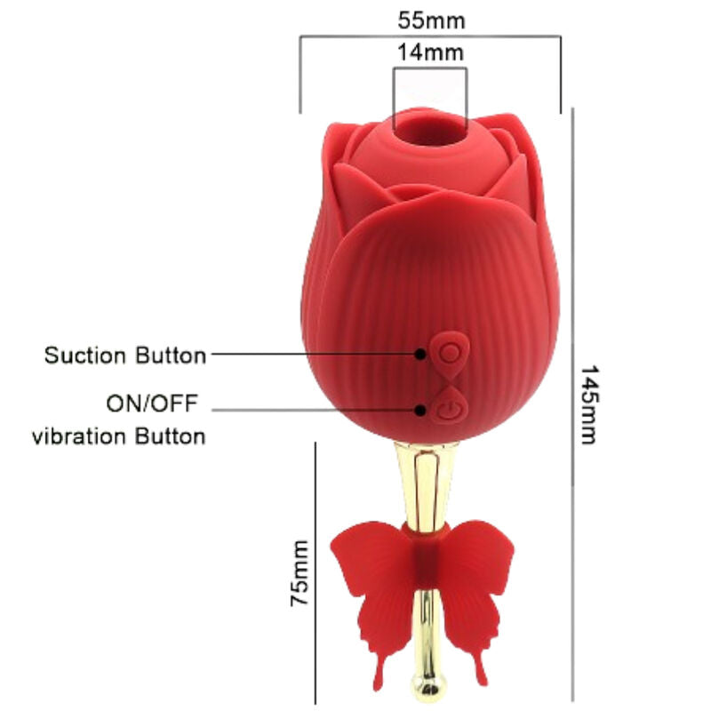 ARMONY - VENTOSA ROSSO DEL FIORE DI FARFALLA - ARMONY STIMULATORS | Lingerie Harness Boutique