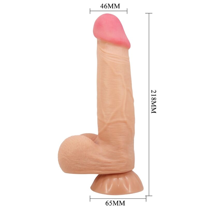 PRETTY LOVE - DILDO REALISTICO SLIDING SKIN SERIES CON VENTOSA SCORREVOLE DELLA PELLE CONTROLLO REMOTO FLESH 21,8 CM - PRETTY LOVE HIGH GRADE | Lingerie Harness Boutique