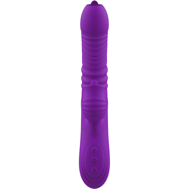 ARMONY - VIBRATORE FULLY G SPOT RABBIT CON EFFETTO CALORE STIMOLANTE LINGUA VIOLA - ARMONY VIBRATORS | Lingerie Harness Boutique