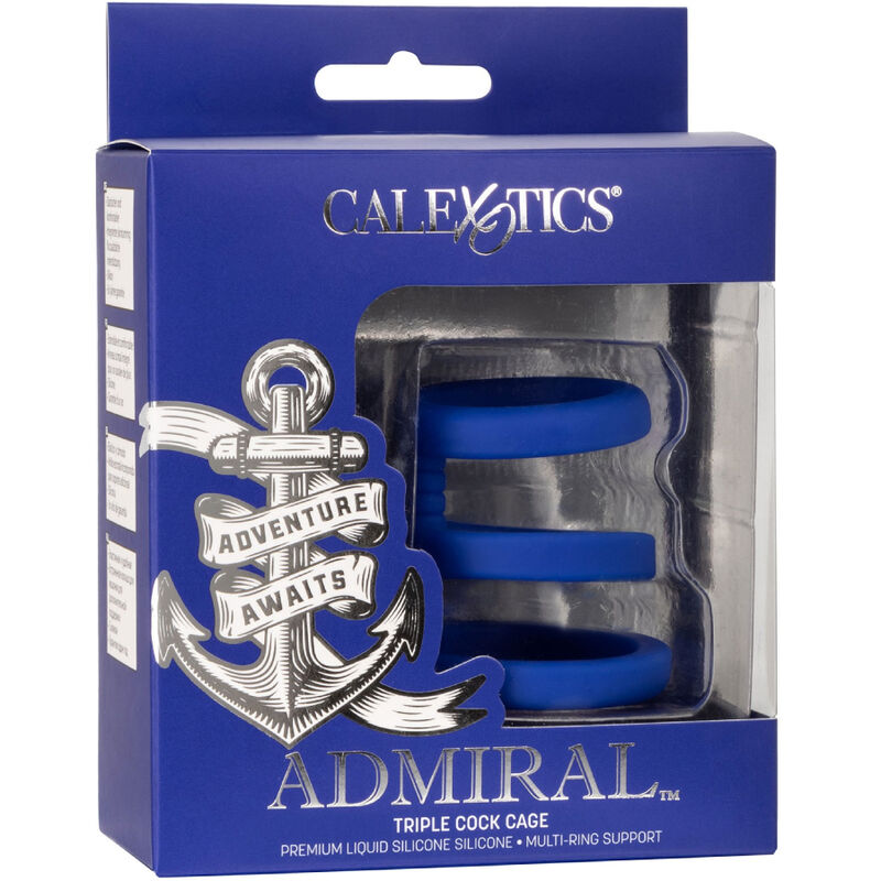 CALEXOTICS - ADMIRAL GABBIA TRIPLA BLU - CALEXOTICS | Lingerie Harness Boutique