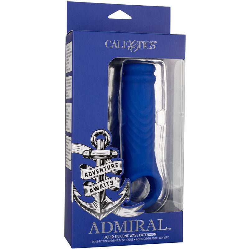 CALEXOTICS - ADMIRAL COPERTURA PER PENE WAVE IN SILICONE LIQUIDO BLU - CALEXOTICS | Lingerie Harness Boutique