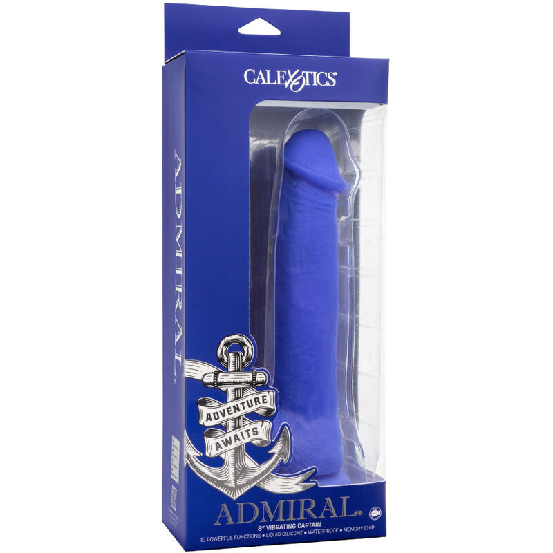 CALEXOTICS - ADMIRAL VIBRATORE DILDO REALISTICO DEL CAPITANO BLU - CALEXOTICS | Lingerie Harness Boutique