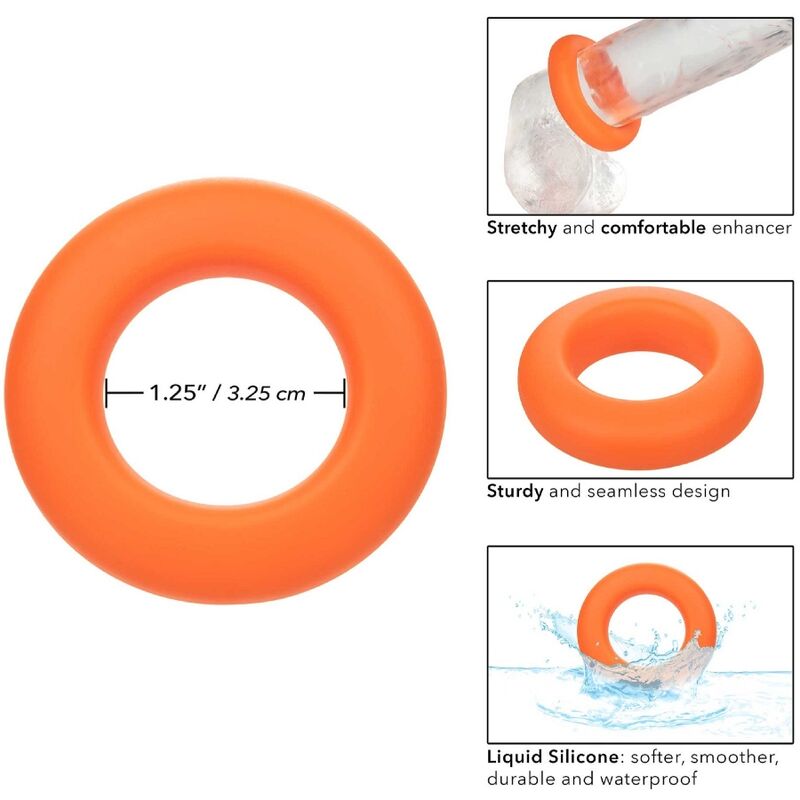 CALEXOTICS - ALPHA ANELLO GRANDE PROLONG ARANCIO - CALEXOTICS | Lingerie Harness Boutique