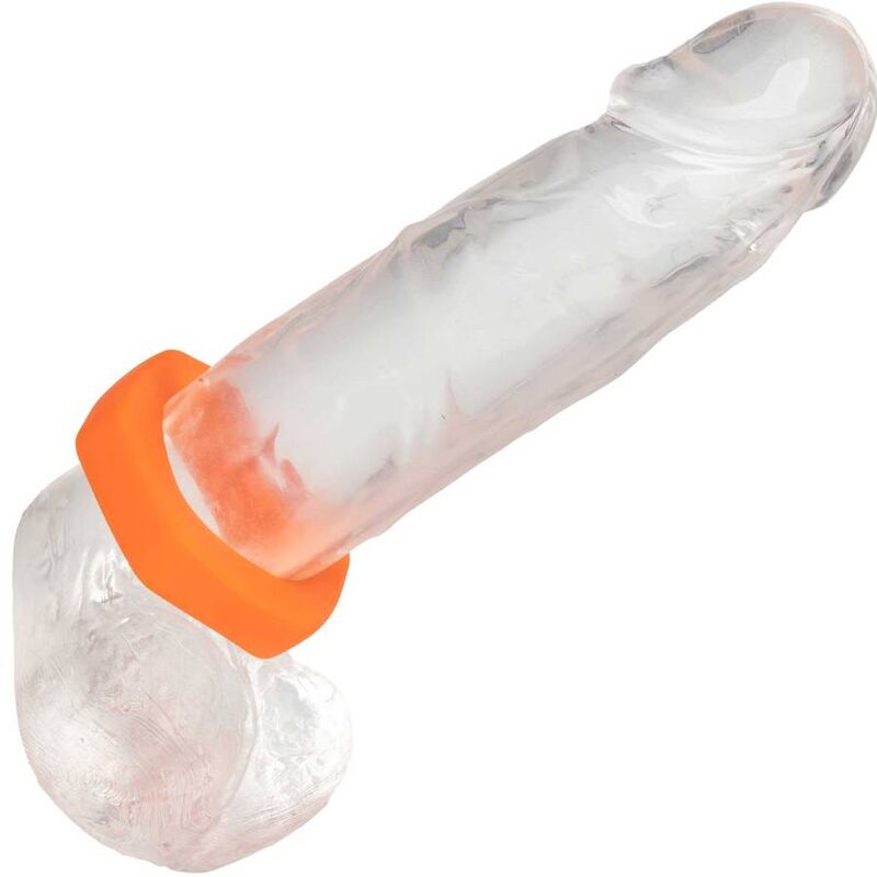 CALEXOTICS - ALPHA ANELLO PROLONG SEXAGON ARANCIONE - CALEXOTICS | Lingerie Harness Boutique