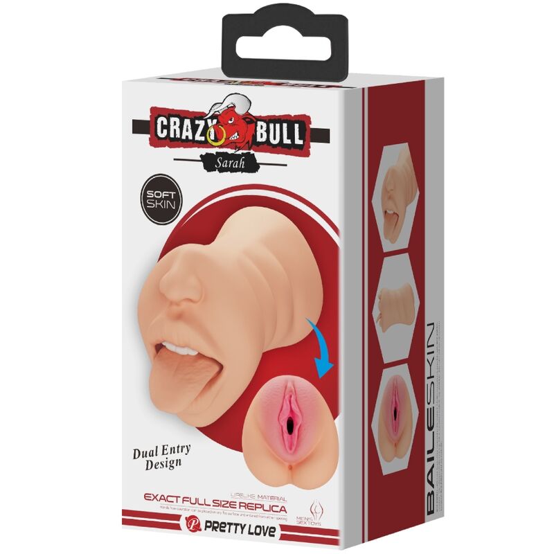 CRAZY BULL - MASTUBADOR A FORMA DI SARAH VAGINA DOPPIA ENTRATA - CRAZY BULL | Lingerie Harness Boutique