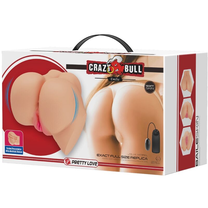 CRAZY BULL - VIBRATORE REALISTICO PER VAGINA E ANO EMILIA - CRAZY BULL | Lingerie Harness Boutique