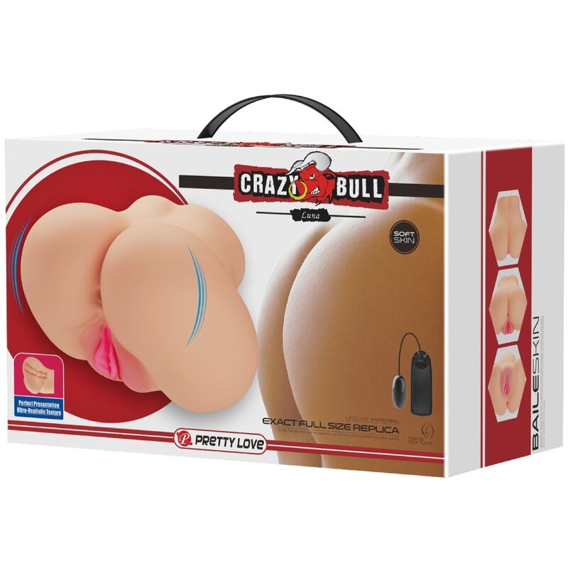 CRAZY BULL - VIBRATORE REALISTICO PER VAGINA E ANO LUNA - CRAZY BULL | Lingerie Harness Boutique