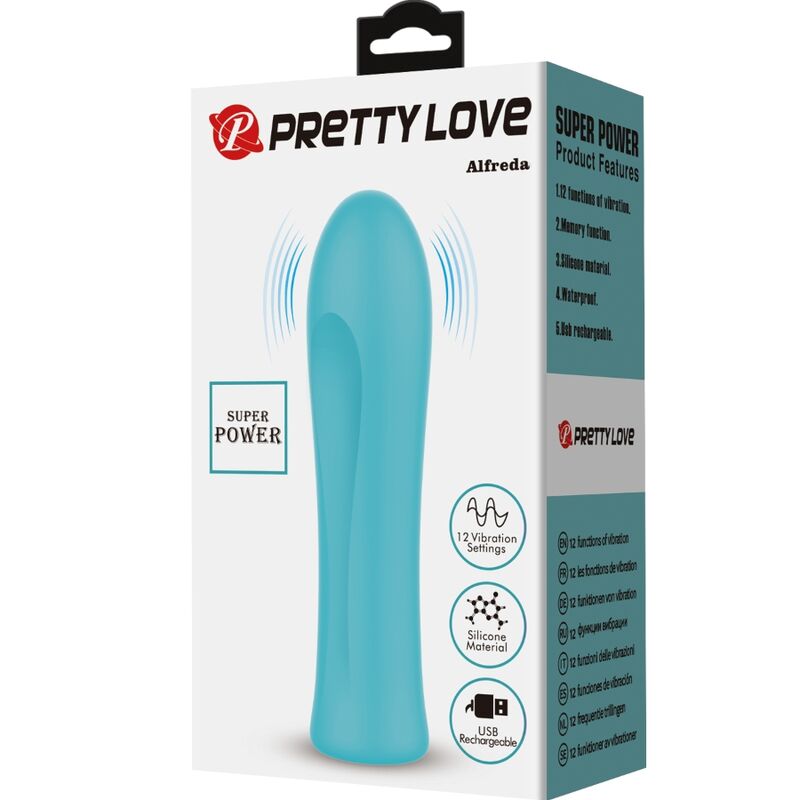 PRETTY LOVE - ALFREDA SUPER POWER VIBRATORE VERDE ACQUA - PRETTY LOVE FLIRTATION | Lingerie Harness Boutique