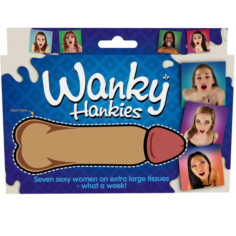 SPENCER & FLEETWOOD - WANKY HANKIES 7 FAZZOLETTI DA DONNA EXTRA LARGE - SPENCER & FLETWOOD | Lingerie Harness Boutique