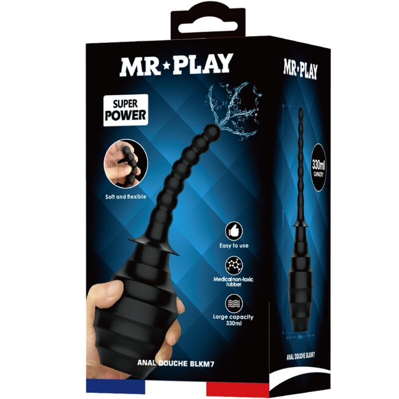 MR PLAY - POTENTE VIBRATORE TELECOMANDO PLUG ANALE NERO - MR PLAY | Lingerie Harness Boutique