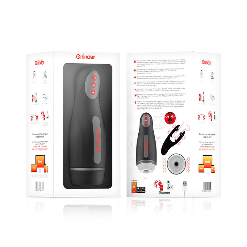 ONINDER - SEOUL MASTURBATORE MASCHILE RICARICABILE 10 VELOCITÀ - APP GRATUITA - ONINDER | Lingerie Harness Boutique