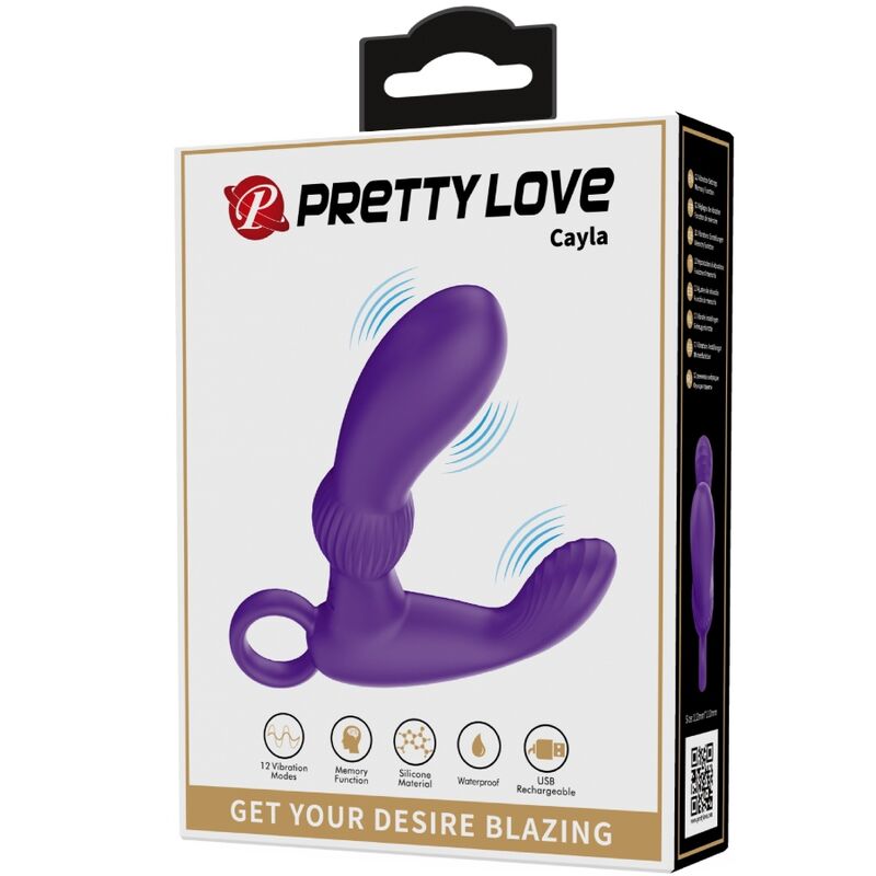 PRETTY LOVE - CAYLA VIBRATORE ANALE MASSAGGIATORE LILA - PRETTY LOVE | Lingerie Harness Boutique