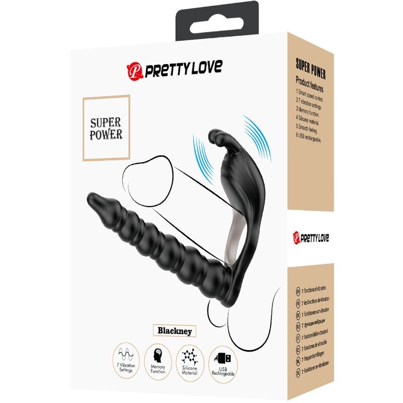 PRETTY LOVE - BLACKNEY ANELLI PER PENE CON SPINA VIBRATORE - PRETTY LOVE | Lingerie Harness Boutique