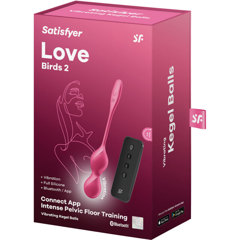 SATISFYER - LOVE BIRDS 2 SFERE KEGEL VIBRANTI + APP GRATUITA - SATISFYER BALLS | Lingerie Harness Boutique