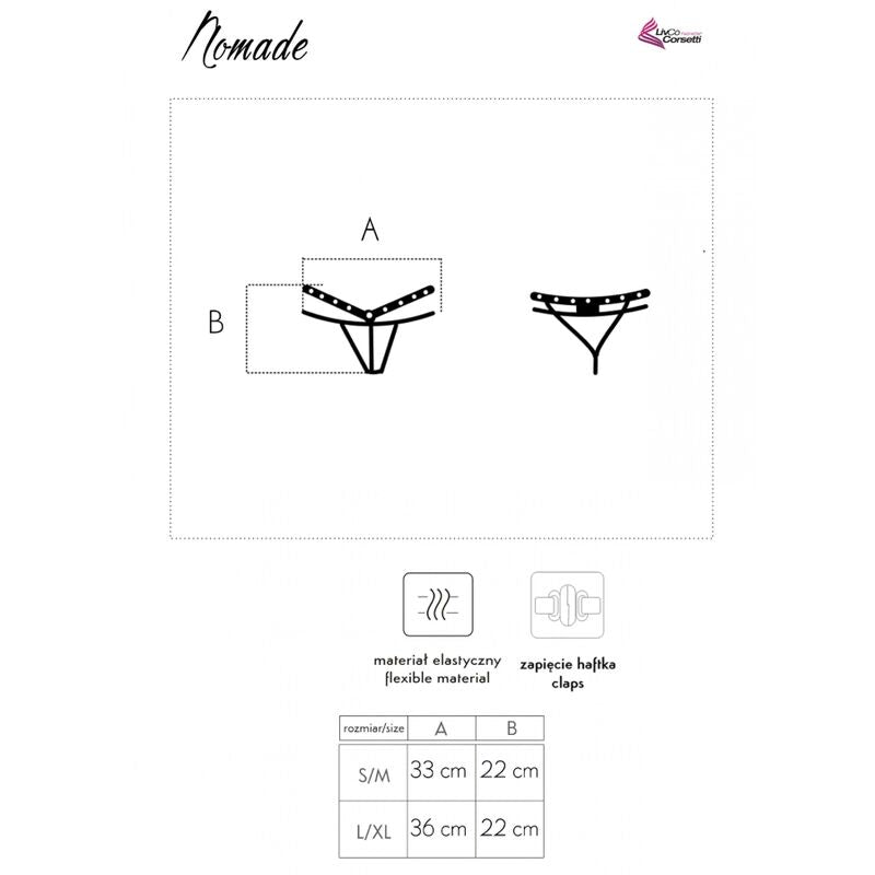 LIVCO CORSETTI FASHION - PERIZOMA NOMADE SENZA CAVALLO NERO - LIVCO CORSETTI PANTIES | Lingerie Harness Boutique