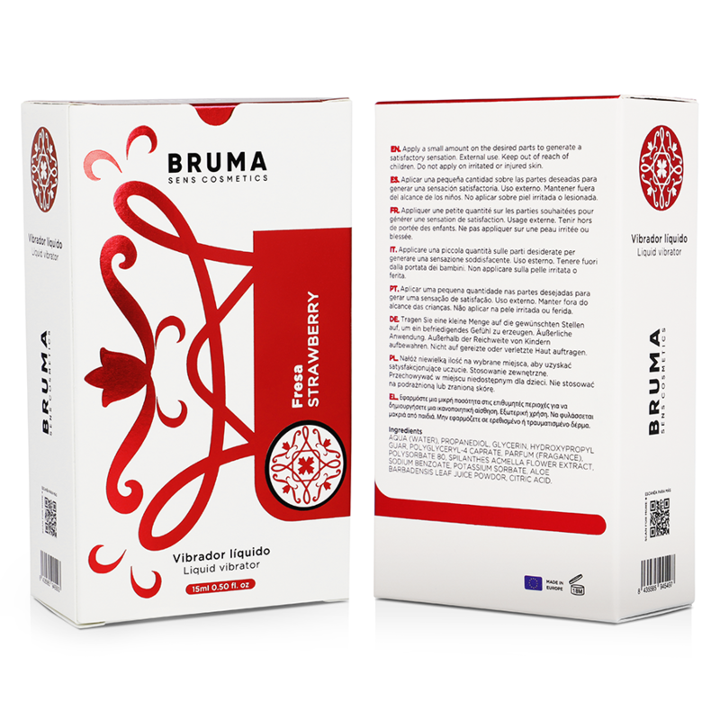 BRUMA - VIBRATORE LIQUIDO ULTRA SCORREVOLE FRAGOLA 15 ML - BRUMA | Lingerie Harness Boutique