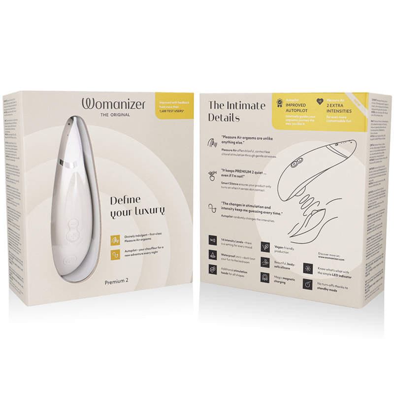 WOMANIZER - PREMIUM 2 STIMOLATORE CLITORALE GRIGIO CALDO - WOMANIZER | Lingerie Harness Boutique