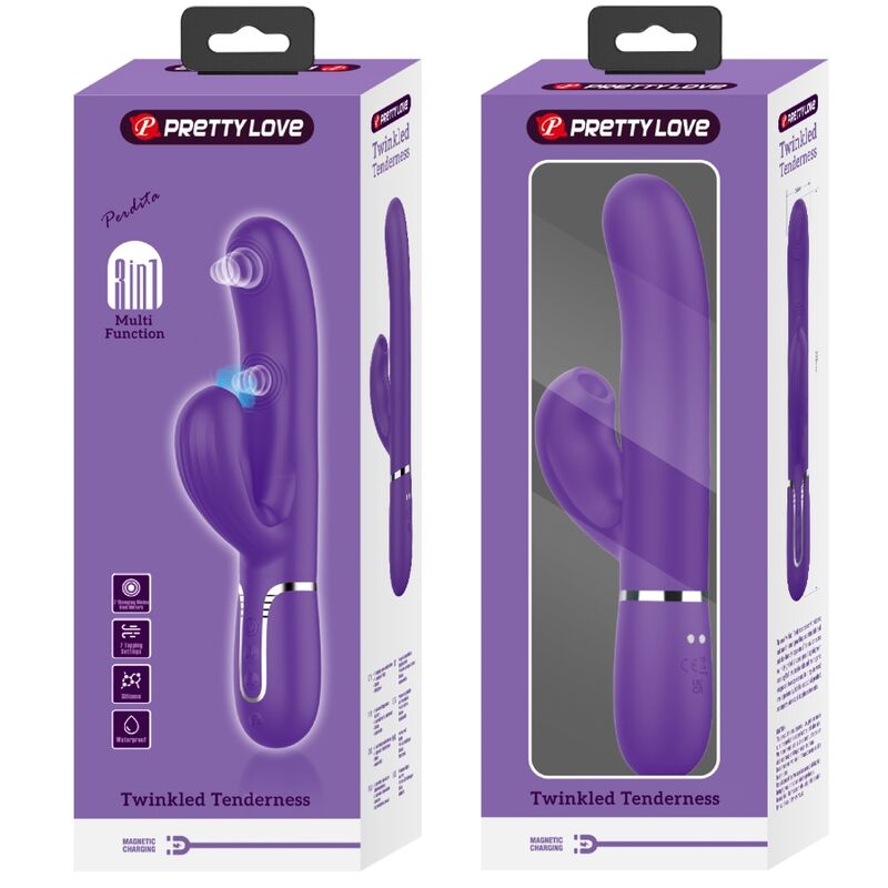 PRETTY LOVE - PERLITA VIBRATORE G-SPOT 3 IN 1 MULTIFUNZIONE VIOLA - PRETTY LOVE FLIRTATION | Lingerie Harness Boutique