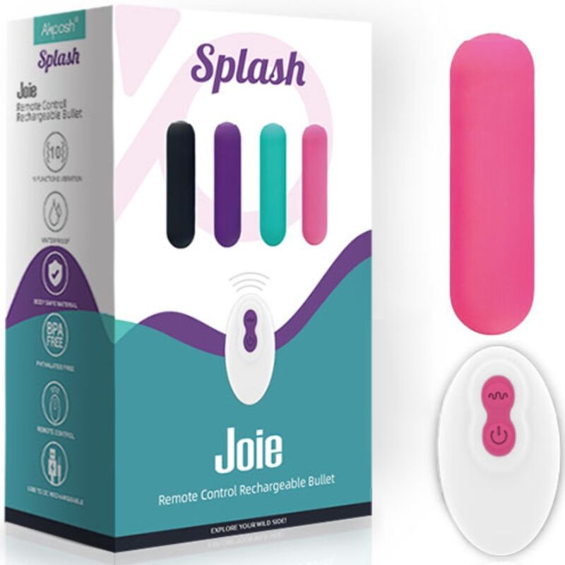 ARMONY - SPLASH JOIE VIBRATORE BULLET TELECOMANDO IN SILICONE 10 VIBRAZIONI 75 X 19 CM ROSA - ARMONY STIMULATORS | Lingerie Harness Boutique