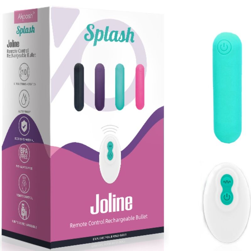 ARMONY - SPLASH JOLINE VIBRATORE BULLET IN SILICONE TELECOMANDO 10 VIBRAZIONI 65 X 15 CM VERDE - ARMONY STIMULATORS | Lingerie Harness Boutique