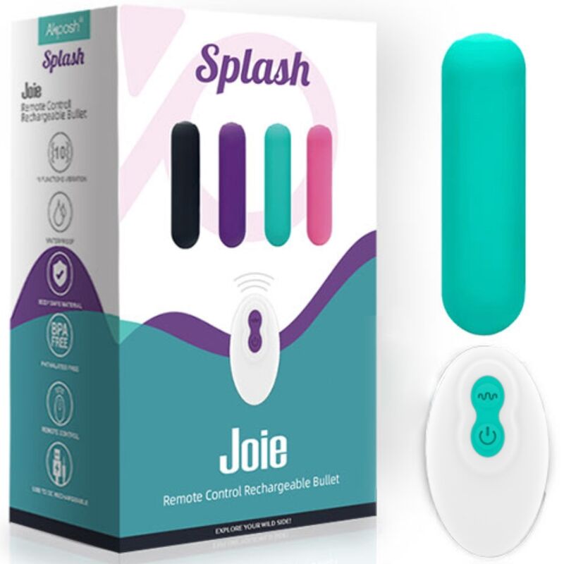 ARMONY - SPLASH JOIE VIBRATORE BULLET TELECOMANDO IN SILICONE 10 VIBRAZIONI 75 X 19 CM VERDE - ARMONY STIMULATORS | Lingerie Harness Boutique