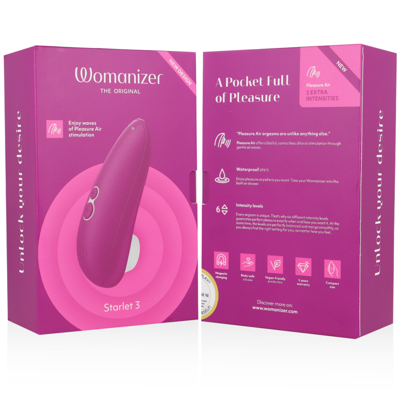 WOMANIZER - STARLET 3 STIMOLATORE CLITORALE VIOLA - WOMANIZER | Lingerie Harness Boutique