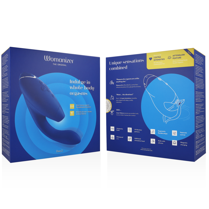 WOMANIZER - STIMOLATORE DUO 2 BLU - WOMANIZER | Lingerie Harness Boutique