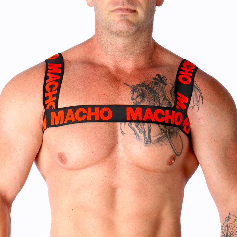 MACHO - DOPPIA PETTORINA ROSSA - MACHO UNDERWEAR | Lingerie Harness Boutique