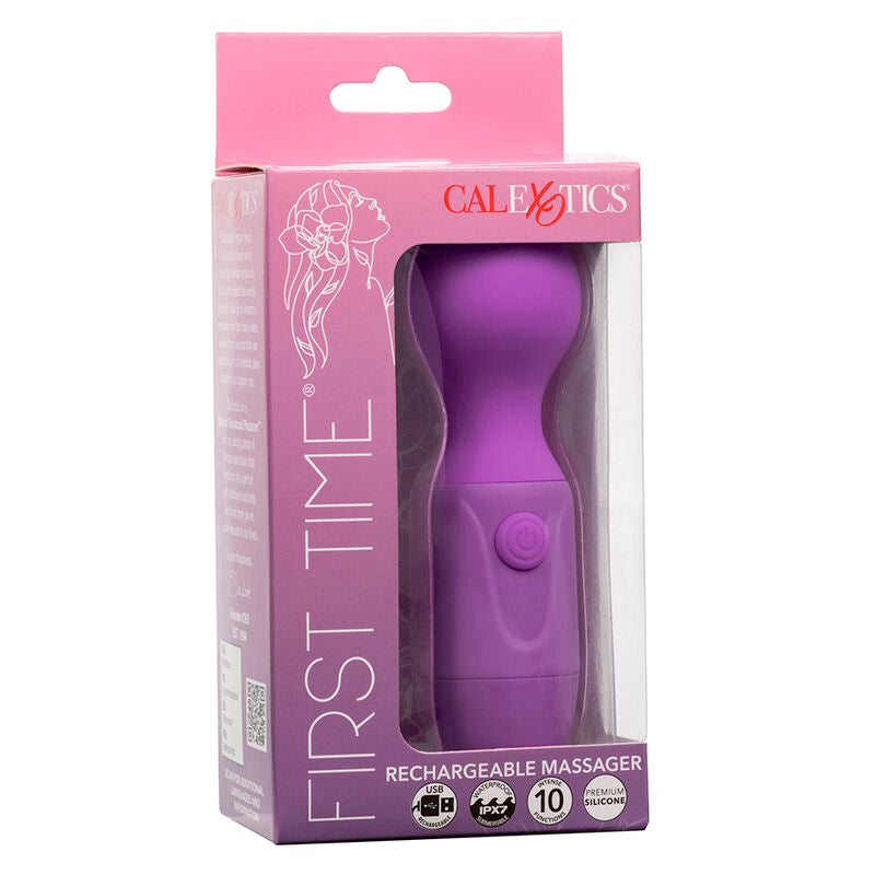 CALEXOTICS - FIRST TIME MASSAGGIATORE RICARICABILE 10 VIBRAZIONI VIOLA - CALEXOTICS | Lingerie Harness Boutique
