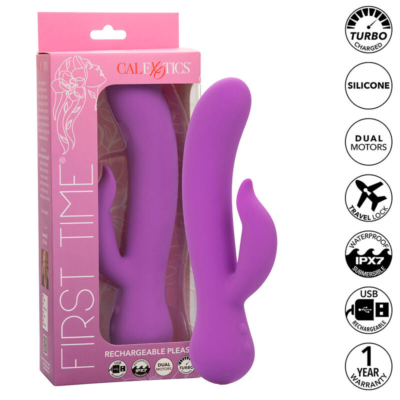 CALEXOTICS - FIRST TIME VIBRATORE PLEASER RICARICABILE VIOLA - CALEXOTICS | Lingerie Harness Boutique