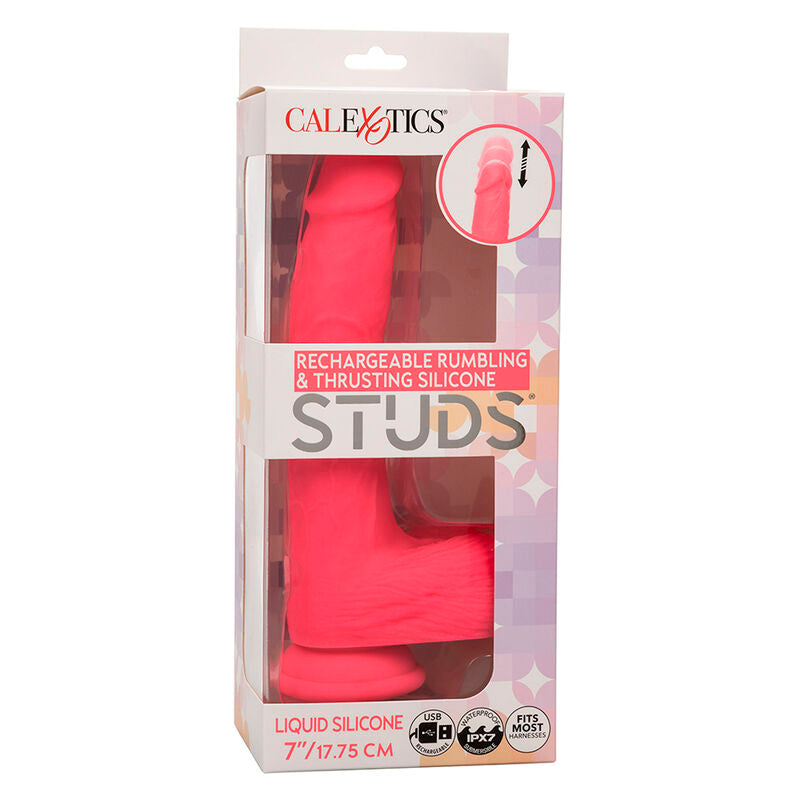 CALEXOTICS - STUDS VIBRATORE REALISTICO 10 VIBRAZIONI ROSA - CALEXOTICS | Lingerie Harness Boutique