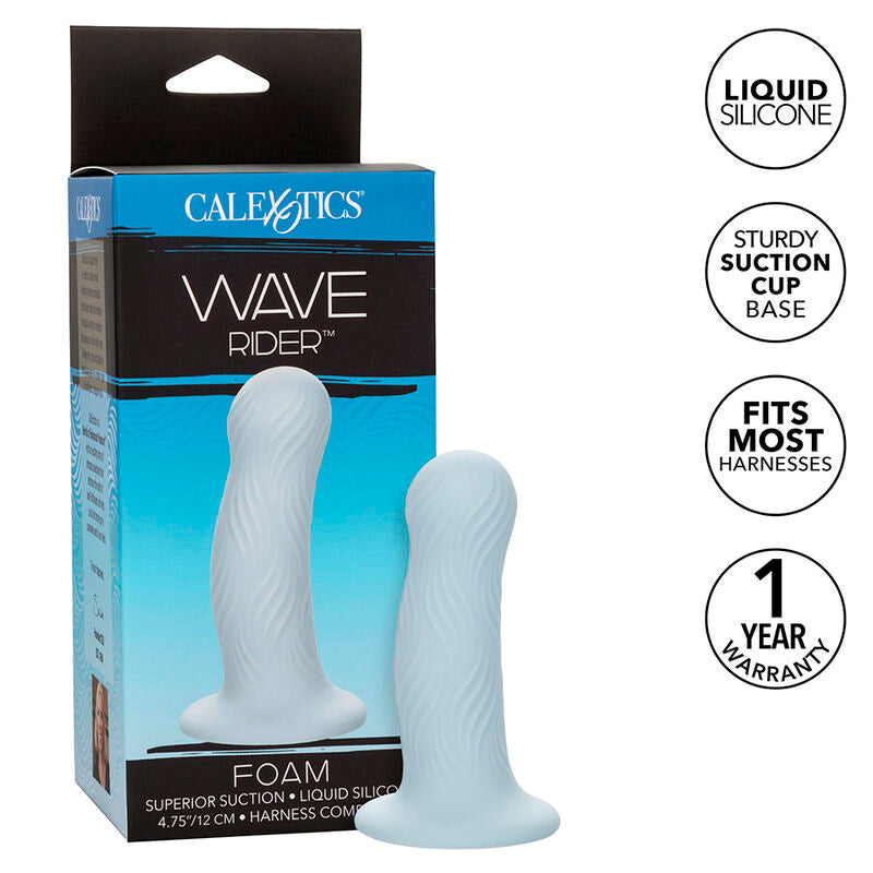 CALEXOTICS - WAVE RIDER FOAM ANAL PLUG BLU - CALEXOTICS | Lingerie Harness Boutique