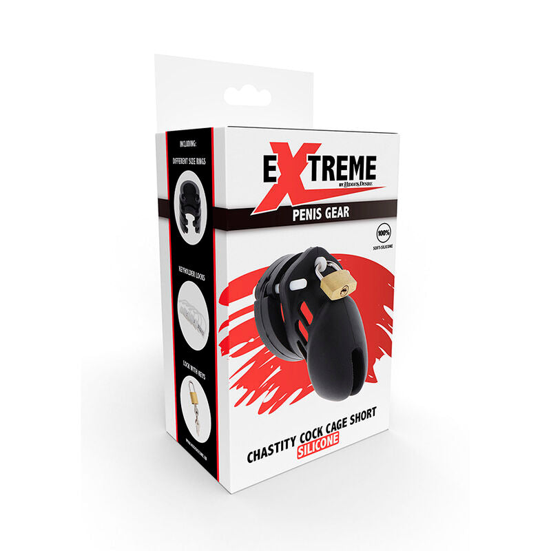 HIDDEN DESIRE - EXTREME GABBIA PER CAZZO IN SILICONE TAGLIA S NERA - HIDDEN DESIRE | Lingerie Harness Boutique